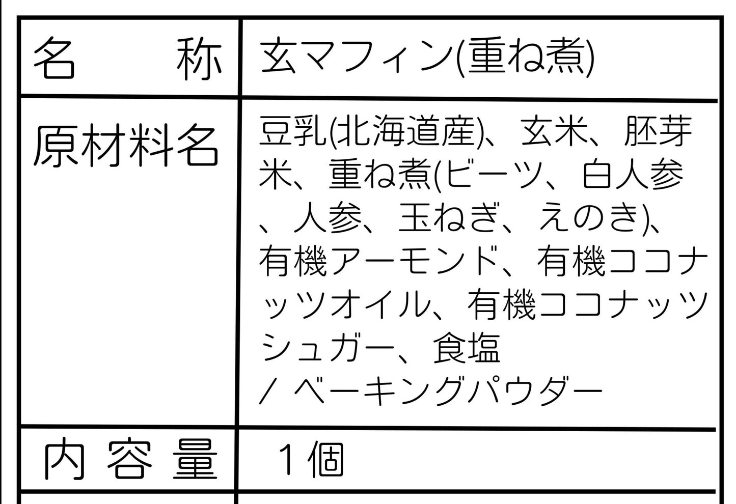 玄マフィン(重ね煮)