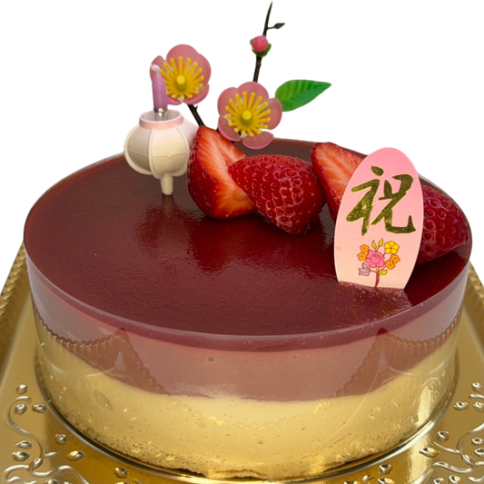 ひなムースケーキ　オーガニックあまおう（３月２日発送限定）