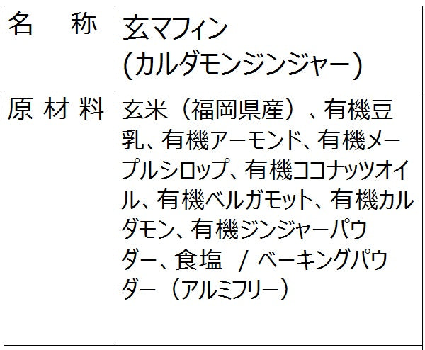 玄マフィン（カルダモンジンジャー）