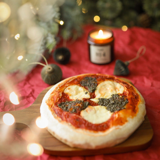 発芽玄米生米ピザ（トマトソースとジェノベーゼ）冷凍